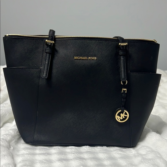 Michael Kors Handbags - Michael Kors Black Tote with Gold Accents